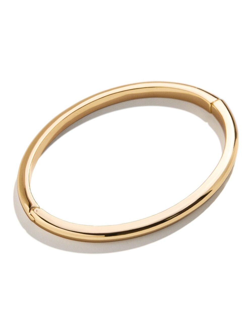 BaubleBar Nadia Gold Bangle Bracelet Hinged Minimalist Stackable NWOT CC